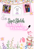Sip & Sketch Digital Nail nart planner