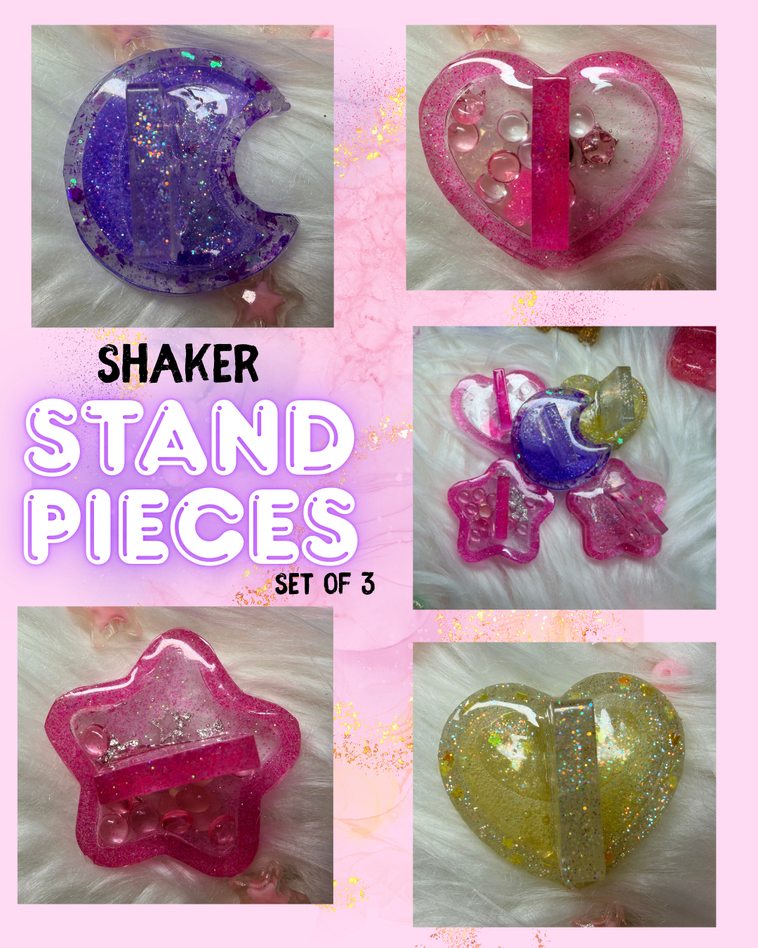 Shaker Style Magnetic Nail display stand pieces (set of 3)