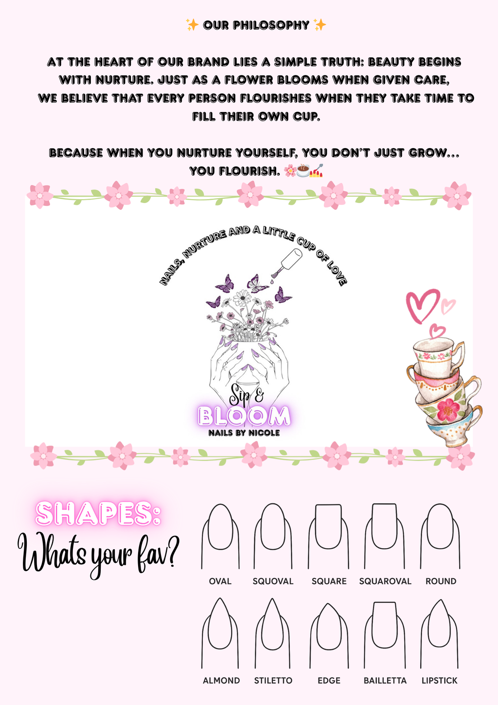 Sip & Sketch Digital Nail nart planner