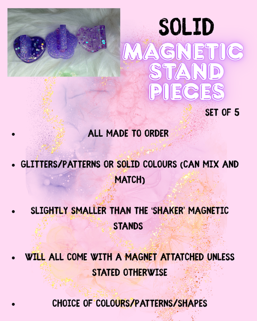 Magnetic Nail Display stand 'solid' pieces (set of 5)
