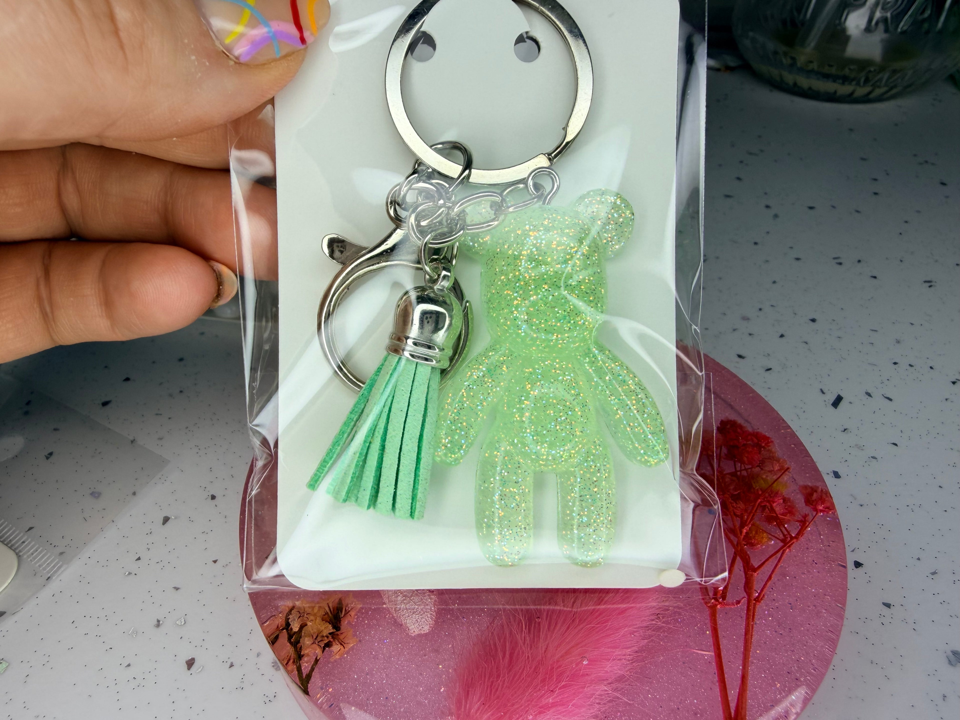 Pre-made teddy bear keyrings✨