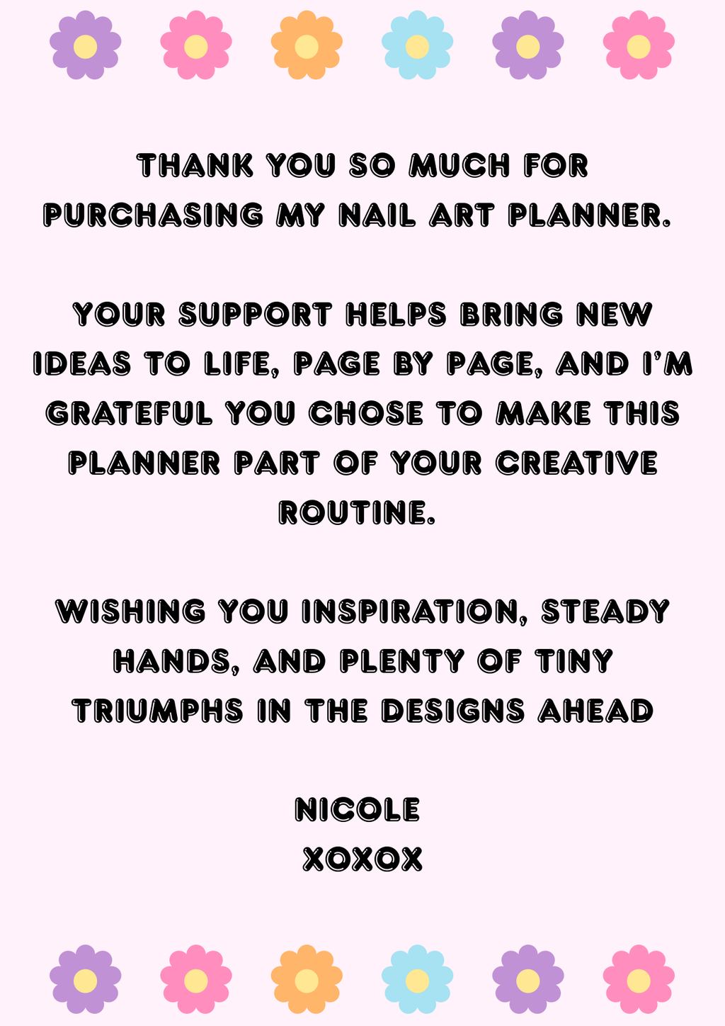 Sip & Sketch Digital Nail nart planner