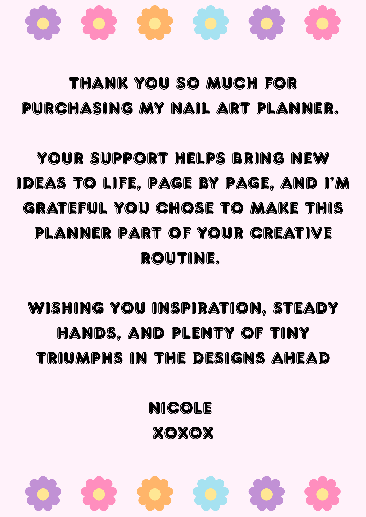 Sip & Sketch Digital Nail nart planner